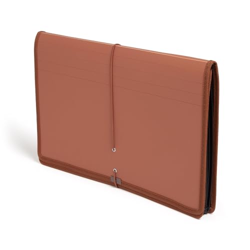 Smead Tuff Premium Poly Wallet, Accordion File Organizer for File Folders, Legal Size, 5-1/4 inch Expansion, Office Supplies, Document Organizer (73789) - size: Legal, style: Redrope