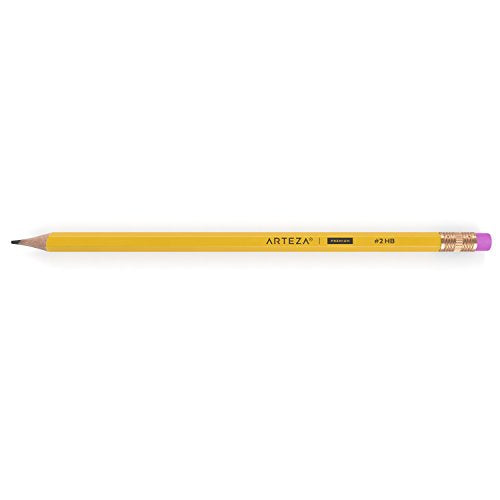 ARTEZA HB Pencils #2, Pack of 48 Wood-Cased Graphite Pre-Sharpened Pencils in Bulk, Office and School Supplies for Exams, Classrooms, Students