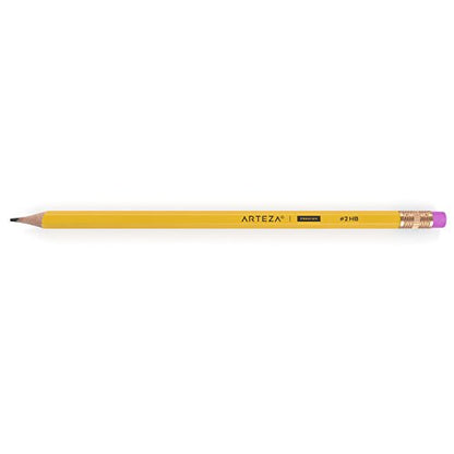 ARTEZA HB Pencils #2, Pack of 48 Wood-Cased Graphite Pre-Sharpened Pencils in Bulk, Office and School Supplies for Exams, Classrooms, Students