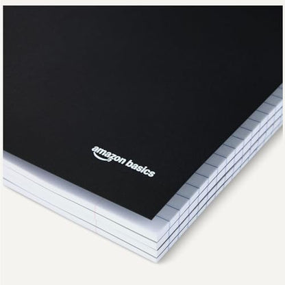 Amazon Basics College Ruled 5-Subject Spiral Notebook, 200 Sheets, 9" x 11", Black - color: Black, style: College Ruled 200 Sheets