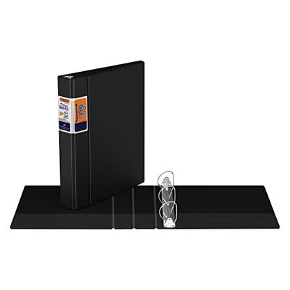 QuickFit Heavy-Duty Commercial Binder, 3-Ring D-Ring Binder, Black, 1.5 Inch - size: 1.5 Inch