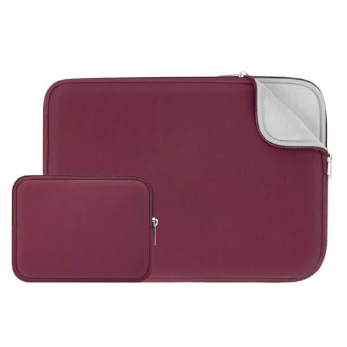 RAINYEAR Laptop Sleeve Case Compatible with 13.3 Inch Notebook Computer Chromebook 14" MacBook Pro/Max M1 M2 M3 M4 M5 Soft Bag Protective Cover with Accessories Pouch (Red, Upgraded Version) - color: Red(upgraded Version), size: 13"-13.3"