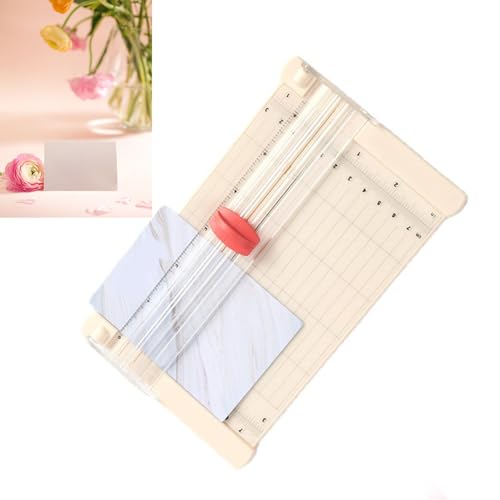 Paper Trimmer, Portable Paper Cutter with Clear Scale for Home, School, Photo Studio, Scrapbooking Craft, Label, Cardstock, Cards
