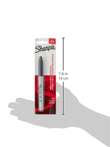 Sharpie Permanent Marker, Fine Point, Black, 1 Count - size: 1 Count (Pack of 1)
