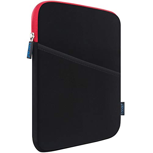 Lacdo iPad mini Sleeve, iPad mini 7 Case, Shockproof Tablet Sleeve Case Compatible with iPad mini 7 6 5 4 3 2 / Samsung Galaxy Tab A7 Lite 8.7" / Galaxy Tab A 8.0" Protective Tablet Bag, Red/Black - color: Black/Red
