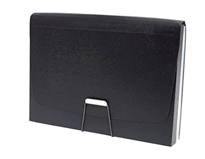 TRU RED Moisture‑Resistant Plastic Accordion File, 13‑Pocket Expanding Organizer, Letter Size, Durable Black Poly – 3/Pack