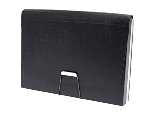 TRU RED Moisture‑Resistant Plastic Accordion File, 13‑Pocket Expanding Organizer, Letter Size, Durable Black Poly – 3/Pack