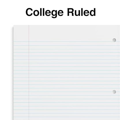 STAPLES 2‑Subject Notebook, 8.5” x 11”, College Ruled, Black – Multi‑Section Writing Notebook