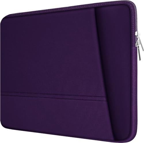 Laptop Sleeve Case 15.6 inch, Sturdy Portable Monitor Computer Laptop Case, Carrying Sleeve Bag 15.6'' with Pockets for MacBook PC Mac HP Lenovo Dell Asus Xbox Switch, Deep Purple - color: Deep Purple, size: 15.6 Inch
