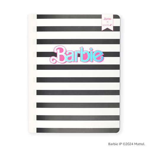 Yoobi Barbie X College Ruled Composition Notebook Set – 3-Pack of Kids 1 Subject Notebooks, Allover Print Designs – 100 Sheets Each, For School, Office & Home – 9.75” x 7.5” - color: Barbie - Composition, size: Pack of 3