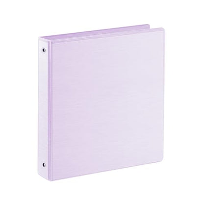 SUIN 1 Inch 3 Ring Binder, Clear 1'' View Presentation Binders with 2 Pockets, Fits 8.5 x 11 Letter Size, Durable Polypropylene, Non-Stick & PVC-Free for School, Office & Home (Brushed Lavender) - color: Brushed Lavender