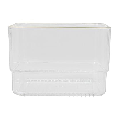 Martha Stewart Kerry Plastic Stackable Office Desk Drawer Organizers, 3" x 3", 12 Pack, with Gold Trim - size: 3" x 3"