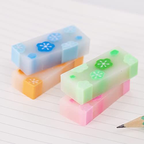 Cute Erasers for Kids Bulk 16 Pack Animal Food Fun Desk Pets Pencil Students School Supplies Prize Gifts Party Favors - style: Jelly