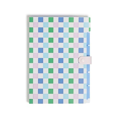 U Brands Poly 6 Pocket Expandable Folder with Tabs, Preppy Pastels, 1 Count, 1/5-cut tabs and 14 Blank Adhesive Labels - color: Pastel Multicolor