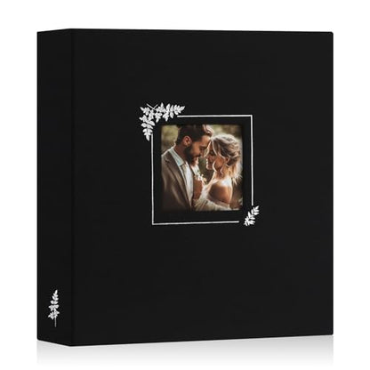Lanpn Scrapbook Photo Album 8.5x11, Linen Window Design Cover Top Load 3 Ring Folder Binder Photobook Photo Book 8.5 x 11 inch with 30 Plastic Sleeves 60 Pages Black - color: Black, size: 8.5x11"