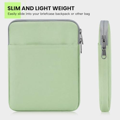 Tablet Sleeve for 11" Samsung Galaxy Tab A9+ Plus /S9 FE 10.9, Fire HD 10", iPad Air 11 M3 M4/ Pro 11 M5 M4/ 10th, Protective Case Bag Pouch, Green - color: Green, size: 9-11 Inch