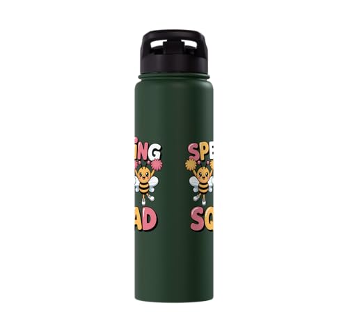 Spelling Squad Teacher Student Coach Classroom Stainless Steel Insulated Water Bottle - color: Dark Green