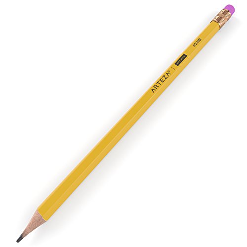 ARTEZA HB Pencils #2, Pack of 48 Wood-Cased Graphite Pre-Sharpened Pencils in Bulk, Office and School Supplies for Exams, Classrooms, Students