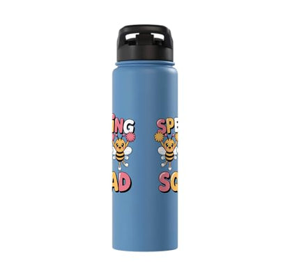 Spelling Squad Teacher Student Coach Classroom Stainless Steel Insulated Water Bottle - color: Light Blue