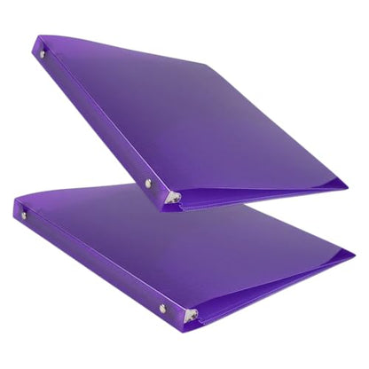 JAM PAPER Plastic 0.5 inch Binders - Purple 3 Ring Binders - 2/Pack - color: Purple, size: 0.5 inch (Pack of 2)