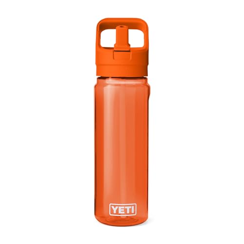 YETI Yonder 750 ml/25 oz Water Bottle with Yonder Straw Cap, King Crab - color: Orange, size: 25 Ounces