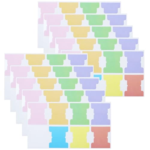80 Pieces Sticky Blank Monthly Index Tabs Double-Sided Page Markers, Self-Adhesive & Writable Notes Flags for Labeling/Marking/Planing - Multi