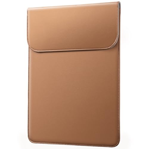 JETech Slim Laptop Sleeve for MacBook Neo (A18 Pro), MacBook Pro 14-Inch(M1-M5, 2020-2026), PU Leather Case with Magnetic Closure (Brown) - color: Brown, size: 14-Inch