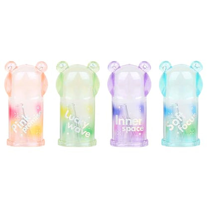 4Pcs Cute Bear Pencil Sharpeners Small Manual Pencil Sharpener Kawaii Stationery Set Kawaii School Supplies for Kawaii Office School Home Supplies - style: colorful bear