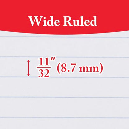 BAZIC Products Wide-Ruled Filler Paper, 3-Hole Punched, 150 Sheets, 6-Pack | 10.5 x 8 in, fit standard 3-ring binders, class notes and homework - color: Wide Ruled (150 Sheets), size: 6-Pack