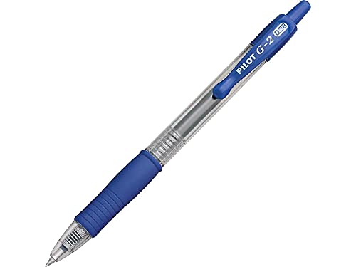 Pilot G2 Premium Refillable and Retractable Rolling Ball Gel Pens, Ultra Fine Point, Gel Ink Pens, 0.38mm, Blue Ink, 12-Pack - color: Blue Ink, size: 12 Count (Pack of 1)