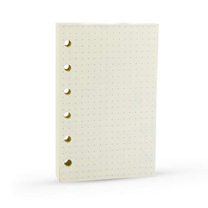 6 Holes Binder Planner Refill with 4 Basic Designs, A7 Notebook Refill, 100gsm, Dot, Grid, Line, Blank Paper,4.84 x 3.23'', 80 sheets/160 Pages, Harphia - color: 80 Sheet, size: A7