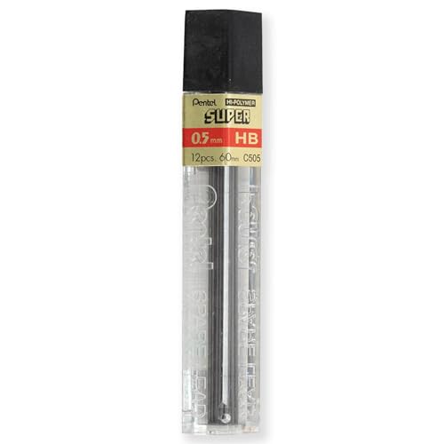 Pentel P205-97C Mechanical Automatic Pencil - Fluorescent Range - Single + 12 Hi-Polymer HB 0.5mm Refill Leads + Z2-1N Eraser Refills Tube of 4 (Fluorescent Green) - color: Fluorescent Green