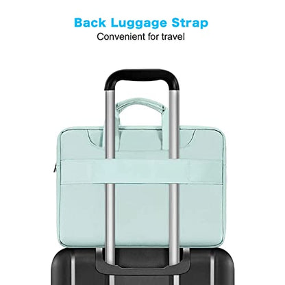 MOSISO 360 Protective Laptop Bag 13.3 inch, 13-14 inch Computer Bag Compatible with MacBook Air 13 inch/Pro 13 inch/Pro 14 inch,HP,Dell,Notebook, Laptop Carrying Case with Strap&Handle, Mint Green - color: Mint Green, size: 13.3 inch