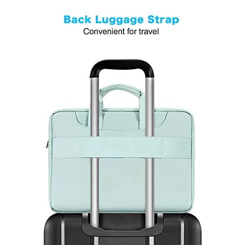 MOSISO 360 Protective Laptop Bag 13.3 inch, 13-14 inch Computer Bag Compatible with MacBook Air 13 inch/Pro 13 inch/Pro 14 inch,HP,Dell,Notebook, Laptop Carrying Case with Strap&Handle, Mint Green - color: Mint Green, size: 13.3 inch