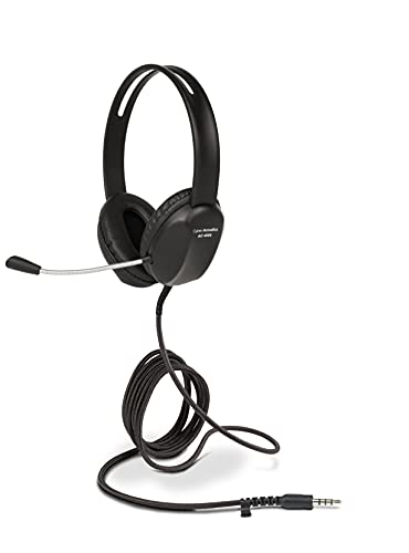 Cyber Acoustics Wired Headset with Microphone (AC-4000-80) – Noise Cancelling Headphones with Mic for PC, Tablets, Cell Phones, and Computers – Work Headset for Office, Class, or Home – 80 Pack - size: 80 Pack