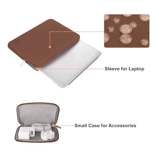MOSISO Laptop Case 13 inch, 13 inch Laptop Sleeve Bag Compatible with MacBook Neo/Air M5 M4 M3 M2 M1 2026-2018 / Pro M2 M1 2026-2016, Neoprene Computer Sleeve Bag with Small Case, Caramel Brown - color: Caramel Brown, size: 13 inch