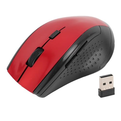 2.4G Mouse, Compact Laptop Mouse for Computer, Red, Modern - color: Red