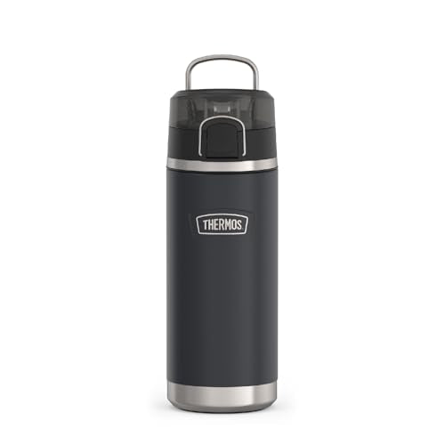 THERMOS ICON 18 oz Leak‑Proof Insulated Water Bottle with Spout, Keeps Drinks Cold 16 Hours, Carry Handle, Dishwasher Safe, Great for Travel, Work, School and Sports, Granite - color: Granite, size: 18 Ounces
