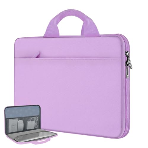 Hseok Laptop Case 13.3-14 Inch Sleeve,TSA Shockproof Computer Handbag,Compatible with MacBook Neo/Pro 14 M5/M4/M3/M2/M1,All Models 13.3" MacBook Air/Pro,XPS 13/14,Most 13-14 Notebooks,Purple - color: Purple
