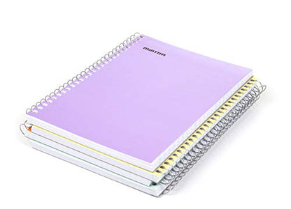 Mintra Office Small Spiral Notebooks (5x7 Side Spiral 4pk, Pastel) - color: Pastel, size: 5x7 Side Spiral 4pk