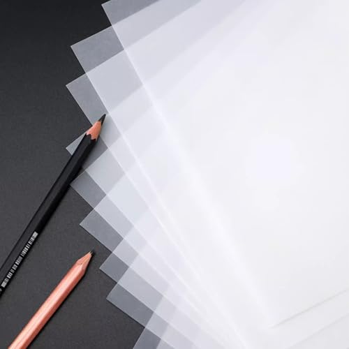 100 Sheets Tracing Paper, White Translucent Paper for Sketching Tracing Drawing Animation, A5 8.27 x 5.83 Inch - size: A5
