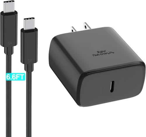Samsung Super Fast Charger Type C 45W GaN Power USB C Charger PPS/PD Charging Block & 6.6FT Cable for Samsung Galaxy S26 Ultra/S26/S26+/S25 Ultra/S25/S25+/S24 Ultra/S24/S24+/S23 Ultra/S23/S23+ - color: White - 6.6ft Cable