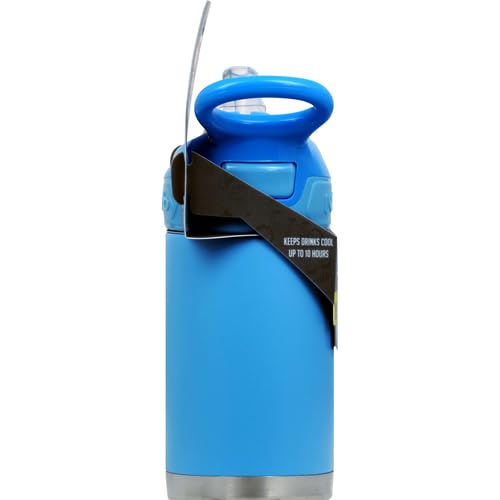 Nuby Thirsty Kids No Spill Flip-It Reflex Stainless Steel Travel Cup or Water Bottle - 10 Oz - 18+ Months - Blue - Back to School Essentials - size: 10.1 Ounces, style: Blue