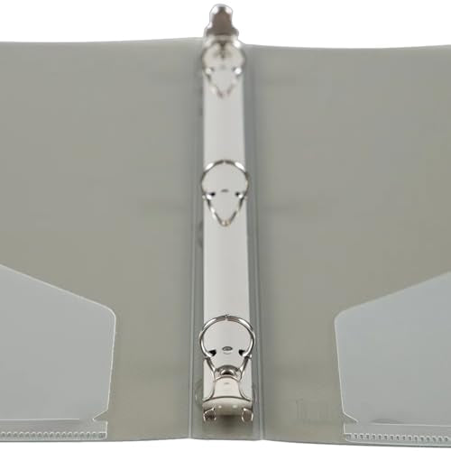 JAM PAPER Plastic 0.5 inch Binders - Smoke Grey 3 Ring Binders - 2/Pack - color: Smoke, size: 0.5 inch (Pack of 2)