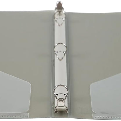 JAM PAPER Plastic 0.5 inch Binders - Smoke Grey 3 Ring Binders - 2/Pack - color: Smoke, size: 0.5 inch (Pack of 2)