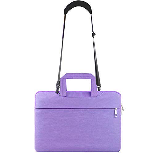 HESTECH Denim Fabric 15-15.6 Laptop Shoulder Bag Sleeve Briefcase Carrying Case for MacBook / Surface Book / Ultrabook with Denim Fabric, Purple - color: Purple, size: 15.6"-16 Inch