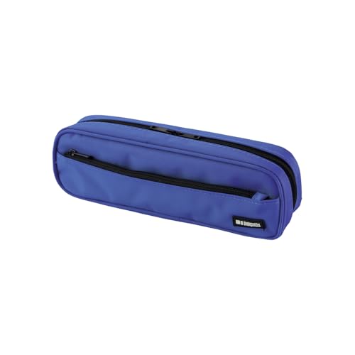 LIHIT LAB Large Capacity Zipper Long Pencil Case For School Office College, Big Capacity Pencil Bag Holder Adults Teen Boys Girls, Travel Cosmetics Storage, Blue (A7552-108) - color: Blue
