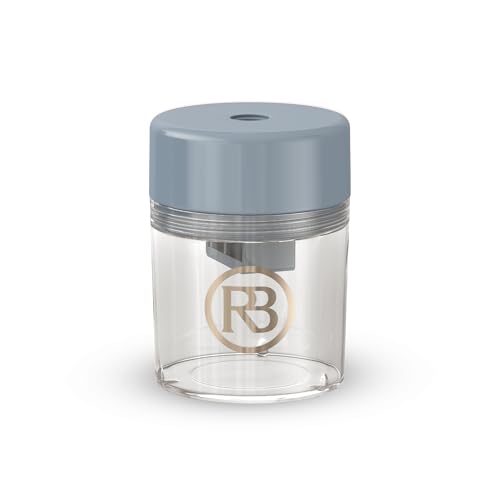 Ravie Beauty Lip and Eye Liner Pencil Sharpener with German Blade and Mess Free Reservoir for Smooth Precise Tips, Travel Friendly for Standard Makeup Pencils (Gray) - color: Gray