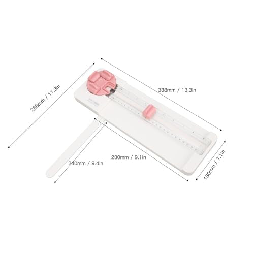 Paper Cutter Portable Paper Trimmer Cutter 4 in 1 Paper Trimmer Scrapbooking Tool Paper Trimmer with 45 to 90 Degree Angle Measuring (Rose) - color: Rose