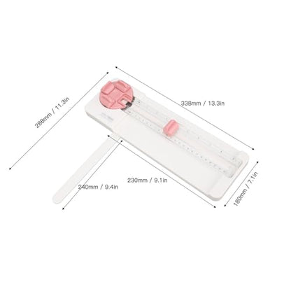 Paper Cutter Portable Paper Trimmer Cutter 4 in 1 Paper Trimmer Scrapbooking Tool Paper Trimmer with 45 to 90 Degree Angle Measuring (Rose) - color: Rose